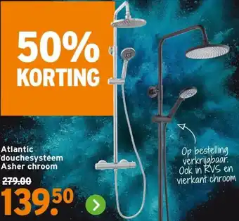 GAMMA Atlantic douchesysteem asher chroom aanbieding