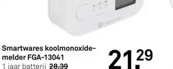 Karwei Smartwares koolmonoxide melder fga-13041 aanbieding