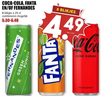 MCD Supermarkt Coca-cola, fanta en/of fernandes aanbieding