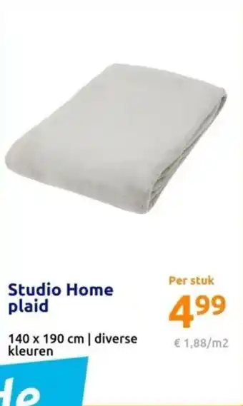 Action Studio Home plaid 140 x 190 cm aanbieding