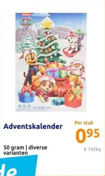 Action Adventskalender 50g aanbieding