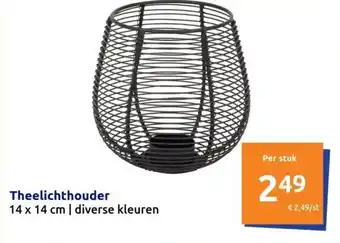 Action Theelichthouder 14 x 14 cm aanbieding