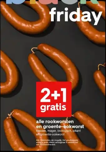 HEMA alle rookworsten en groente ookworst aanbieding