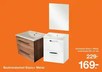 BOUWMAAT Badmeubelset Basic+ Melar aanbieding