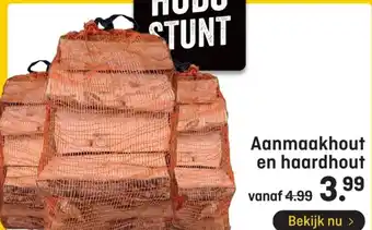 Hubo Aanmaakhout en haardhout aanbieding