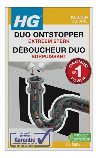 De Online Drogist Hg keuken duo ontstopper - extreem sterk aanbieding