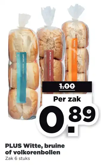 PLUS PLUS Witte, bruine of volkorenbollen aanbieding