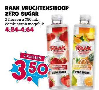 Boon`s Markt Raak vruchtensiroop zero sugar aanbieding