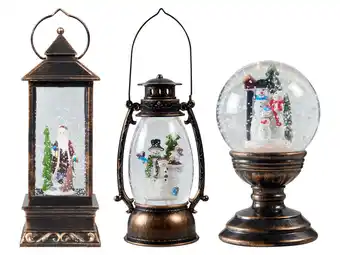 Lidl Livarno home led lantaarn/sneeuwbol aanbieding