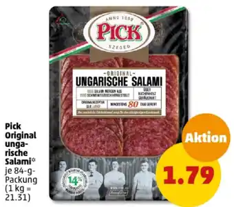 PENNY DE Pick Original ungarische Salami aanbieding