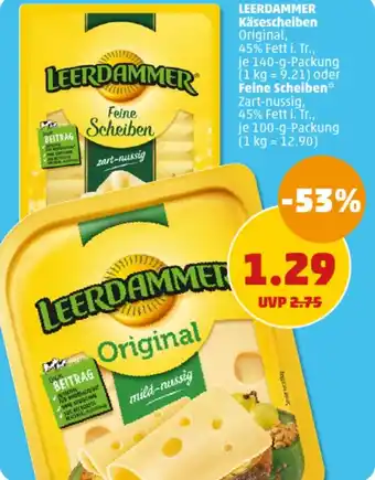 PENNY DE LEERDAMMER Käsescheiben oder Feine Scheiben aanbieding