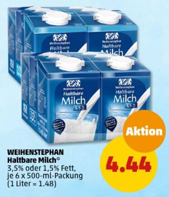 WEIHENSTEPHAN Haltbare Milch aanbieding bij PENNY DE