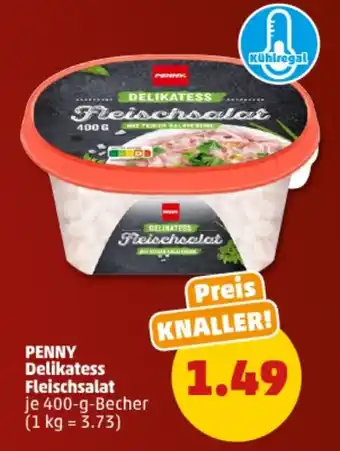 PENNY DE PENNY Delikatess Fleischsalat aanbieding