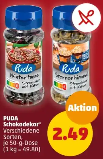 PENNY DE PUDA Schokodekor aanbieding