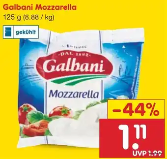 Netto Marken-Discount DE Galbani Mozzarella 125 g aanbieding