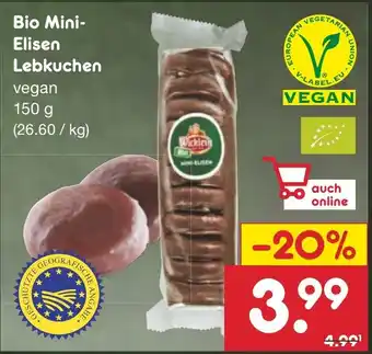 Netto Marken-Discount DE Bio Mini-Elisen Lebkuchen aanbieding