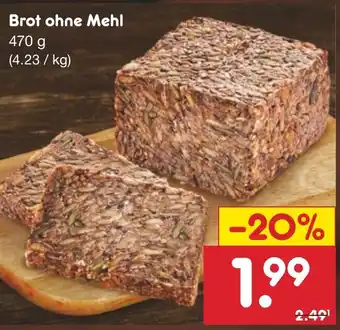 Netto Marken-Discount DE Brot ohne Mehl 470G aanbieding