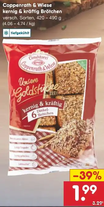 Netto Marken-Discount DE Coppenrath & Wiese kernig & kräftig Brötchen aanbieding
