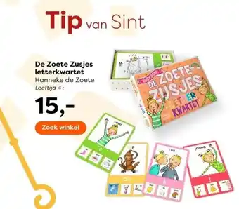 The Read Shop De zoete zusjes letterkwartet aanbieding