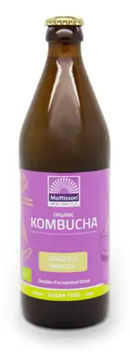 De Online Drogist Mattisson healthstyle kombucha ginger & matcha drink aanbieding