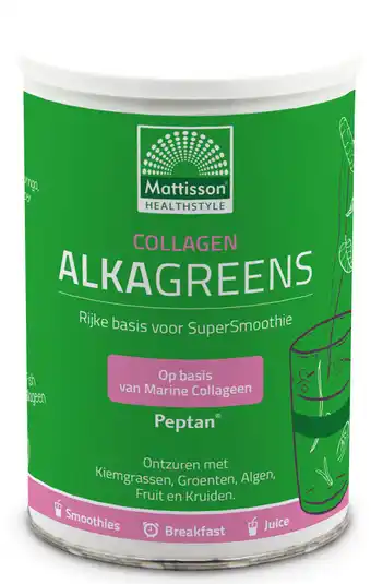 De Online Drogist Mattisson healthstyle alkagreens collageen poeder aanbieding