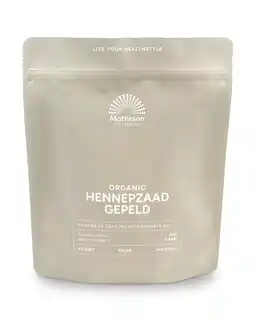 De Online Drogist Mattisson healthstyle biologische hennepzaad gepeld aanbieding