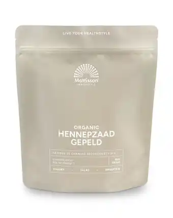 De Online Drogist Mattisson healthstyle biologische hennepzaad gepeld aanbieding
