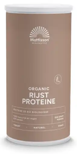 De Online Drogist Mattisson healthstyle rijst proteïne naturel aanbieding
