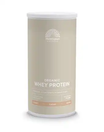 De Online Drogist Mattisson healthstyle biologische wei proteïne cacao aanbieding