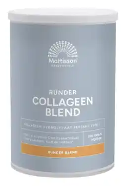 De Online Drogist Mattisson healthstyle runder collageen poeder blend peptan aanbieding