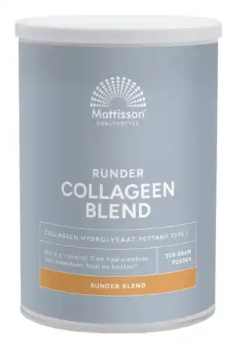 De Online Drogist Mattisson healthstyle runder collageen poeder blend peptan aanbieding