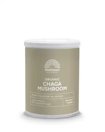 De Online Drogist Mattisson biologisch chaga mushroom poeder aanbieding