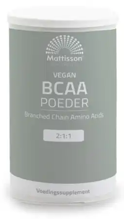 De Online Drogist Mattisson healthstyle vegan bcaa 2:1:1 poeder aanbieding