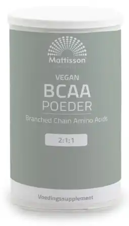 De Online Drogist Mattisson healthstyle vegan bcaa 2:1:1 poeder aanbieding