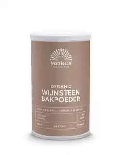 De Online Drogist Mattisson healthstyle biologische wijnsteenbakpoeder aanbieding