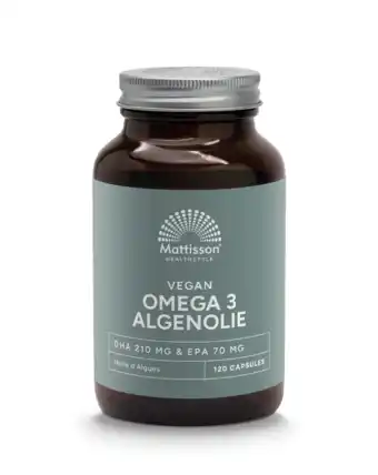 De Online Drogist Mattisson healthstyle vegan omega 3 algenolie dha 210mg & epa 70mg capsules aanbieding