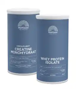 De Online Drogist Mattisson healthstyle - creatine monohydraat poeder en sport wei proteïne poeder aanbieding