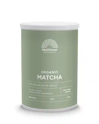 De Online Drogist Mattisson healthstyle biologische matcha poeder aanbieding