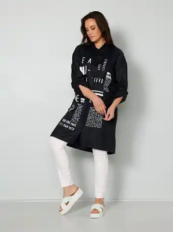 Klingel Lange blouse met print miamoda zwart aanbieding