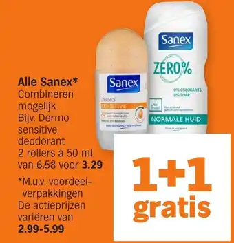 Albert Heijn Sanex assortiment aanbieding