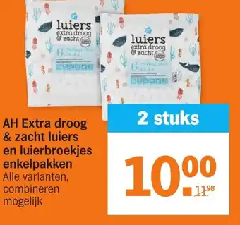 Albert Heijn AH Extra droog & zacht luiers en luierbroekjes enkelpakken aanbieding