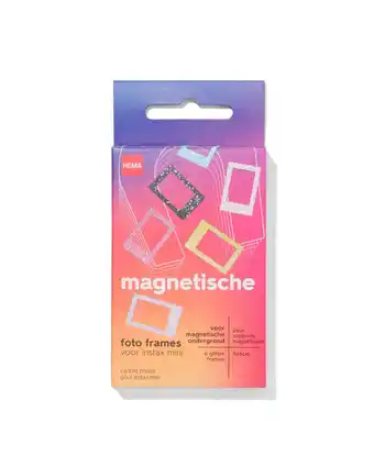 HEMA Hema instax magnetische fotoframes glitter - 6 stuks aanbieding