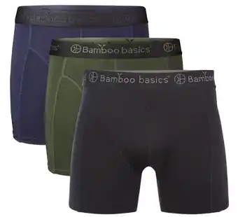 Plutosport Bamboo basics rico boxershorts heren (3-pack) aanbieding