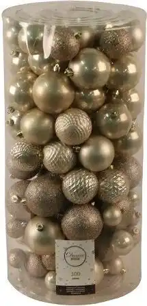 Intratuin Decoris kerstbal parelwit d 4 / 6 / 8 cm 100 stuks aanbieding