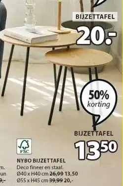 Jysk Nybo bijzettafel aanbieding