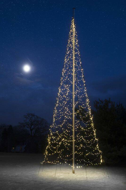 Welkoop Fairybell 10 meter - vlaggenmast kerstboom - 4000 lampjes - warm wit aanbieding
