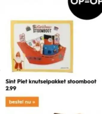 Blokker Sint Piet knutselpakket stoomboot aanbieding