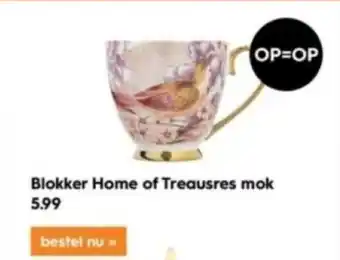 Blokker Blokker Home of Treausres mok aanbieding