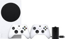Coolblue Xbox series s + wireless controller robot wit + play & charge kit aanbieding