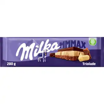 Jumbo Milka mmmax chocoladereep triolade 280g aanbieding